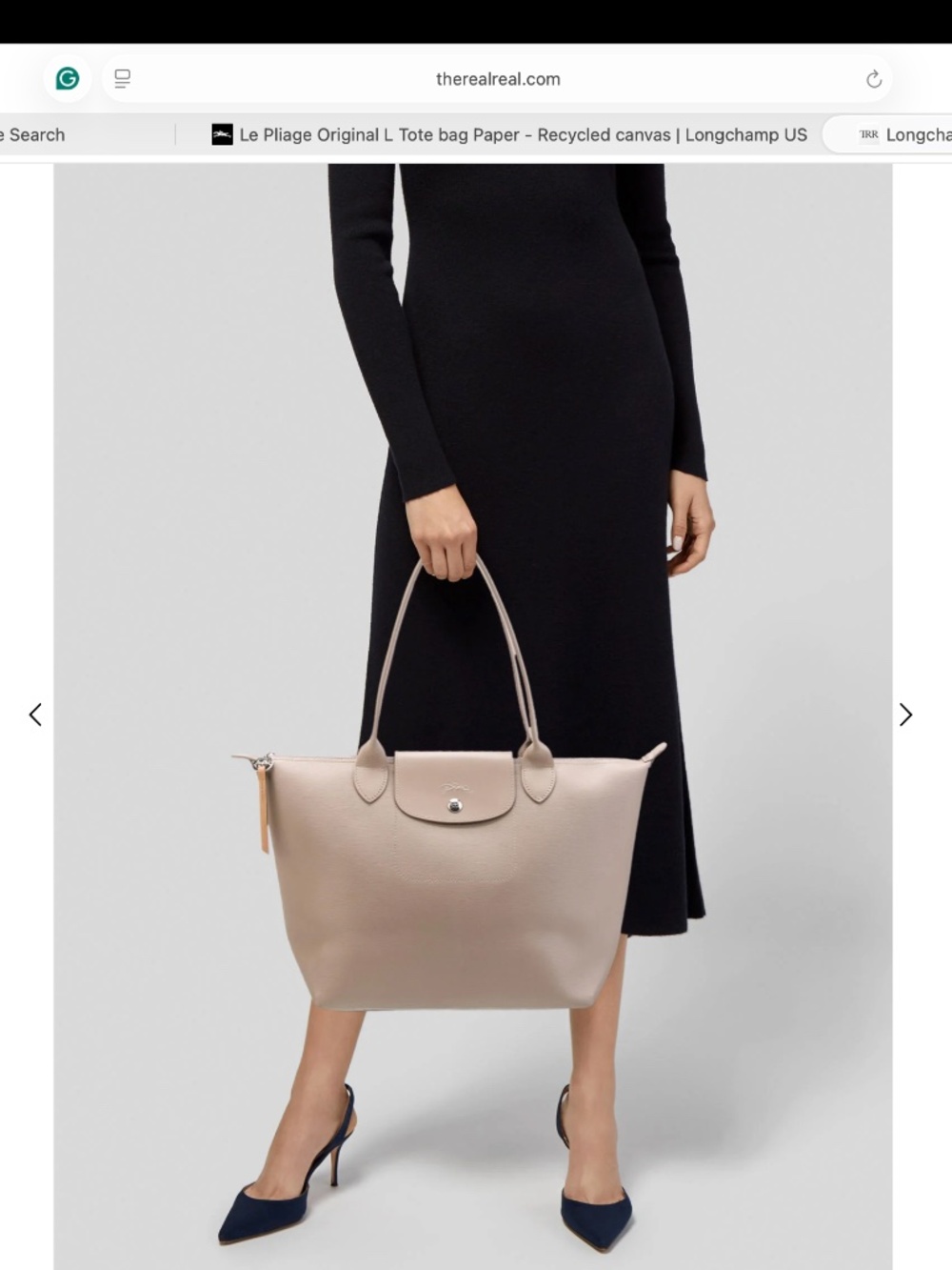Longchamp Large Le Pliage City Shoulder Tote – Taupe